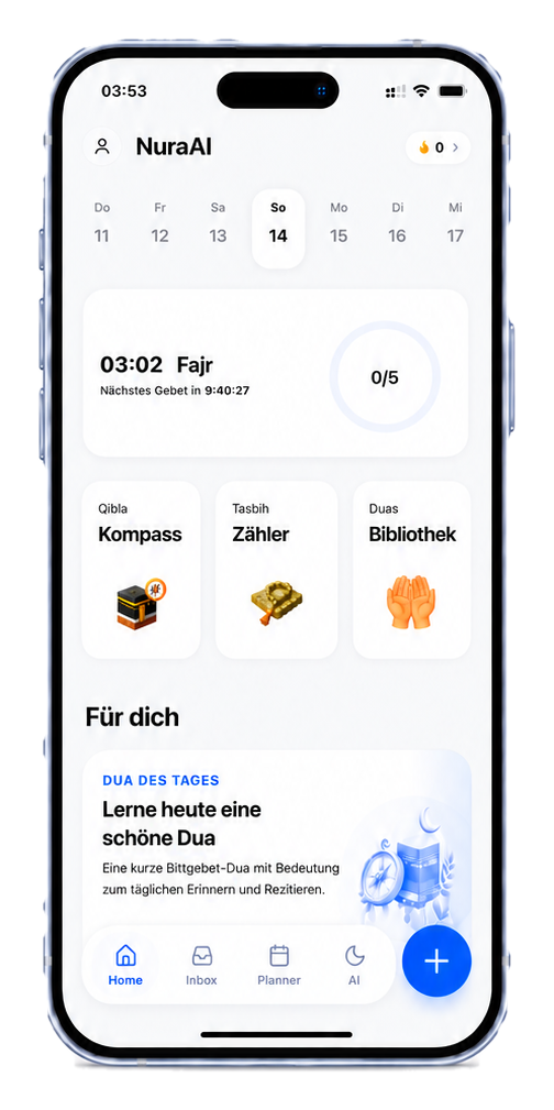 Home screen in NuraAI